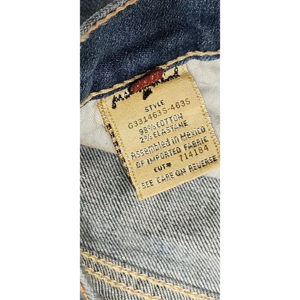 7 For All Mankind Jeans Girl 12 Youth Crop Mid Rise Stretch Denim Y2K